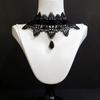 Sexy Lace Bowkot Choker Necklace for Women Gothic Collar Vintage Elegant Black Wirered Short Chain Necklace Jewelry