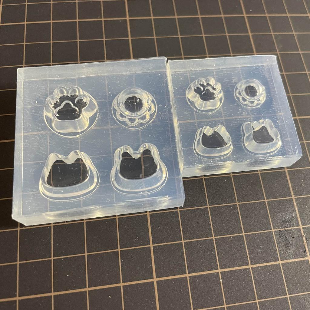 Miniature Delights Creating Mould Cute Cat Rabbit Octopus Cat Claw Silicone Mold for Making Animal Shaped Pudding Food