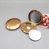 DIY Oval Gold Eyeshadow Powder Compact Makeup Highlighs Package Blusher Container Lipstick Case Concealer Package Mirror