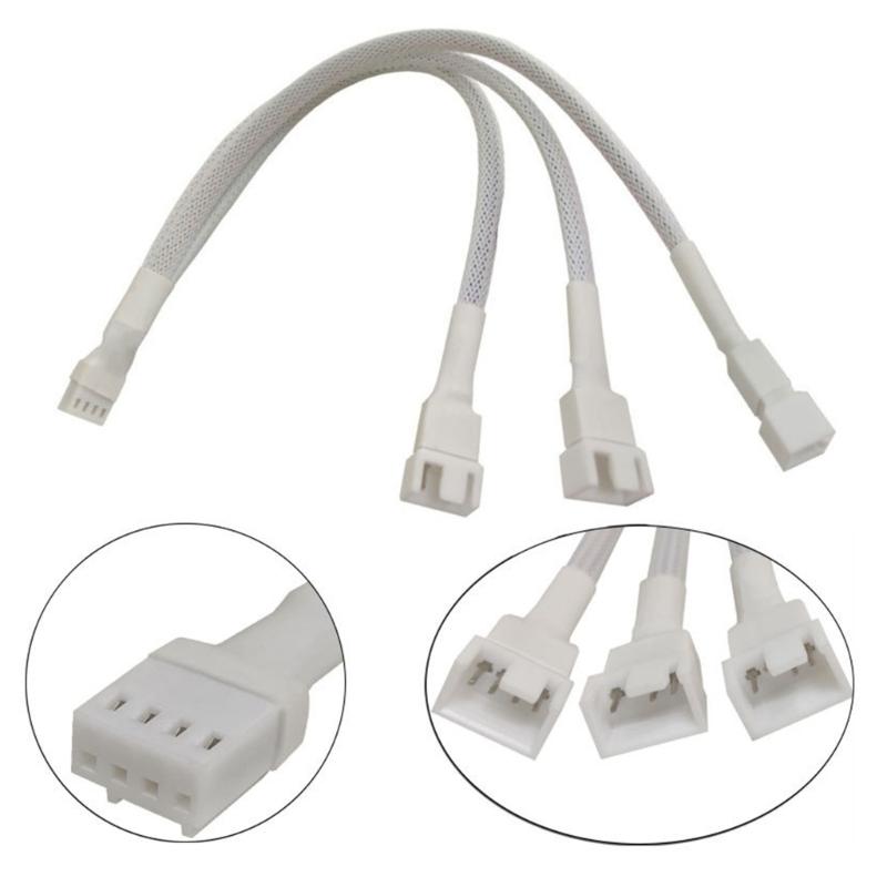 Fan Adapter 1 To 3 Splitter Cable For PC Cooling Systems Supports Speed Controls And Overloads Protections