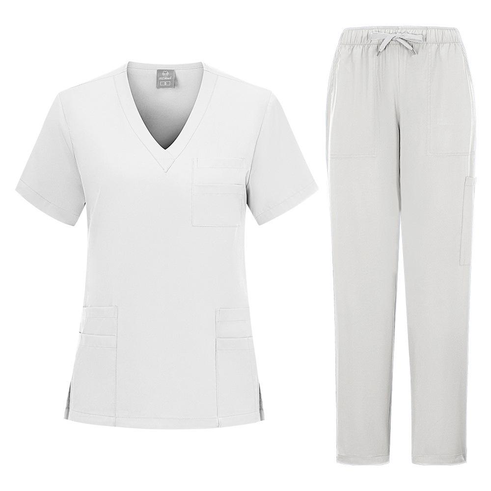 Nyhet Enfärgad Medicinsk Uniform: Operationsrock & Raka Byxor Set