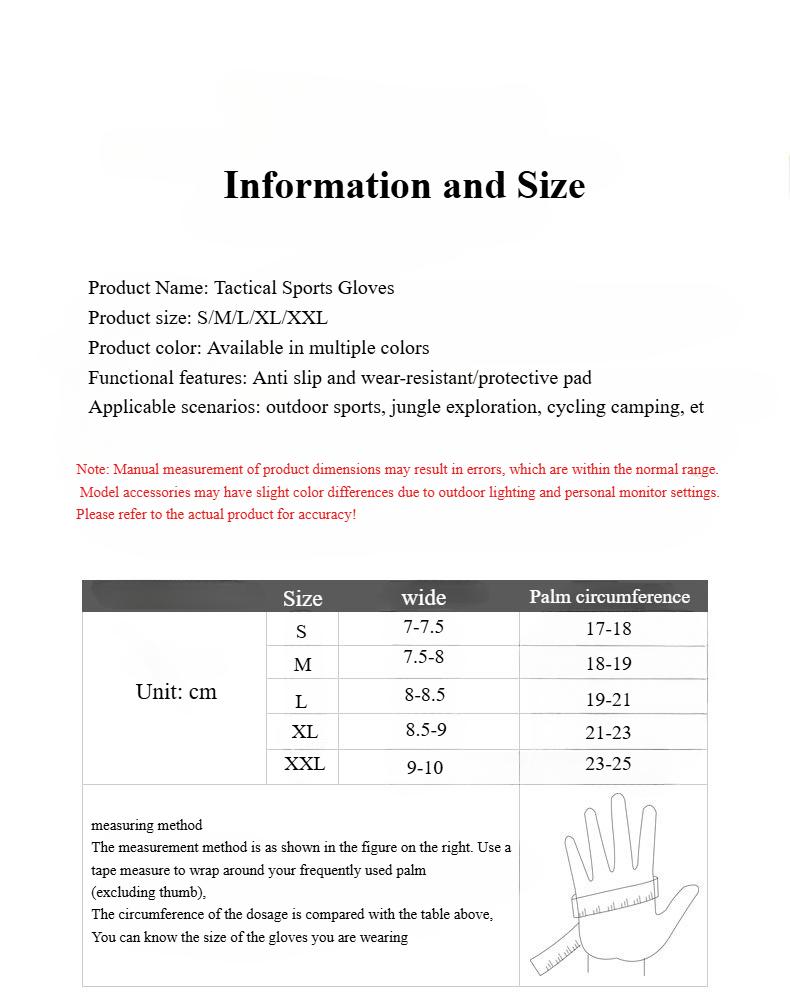 Hunting Gloves for Men and Women Half Finger Outdoor Mountaineering and Cycling Wear-resistant Breathable Riding Gloves Camping