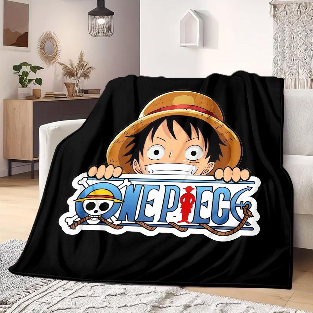 ONE PIECE Monkey D. Luffy Print Blanket Warm Comfortable Flannel Blanket Suitable for Bedrooms,Sofas, Beds,Chairs -QIAO102