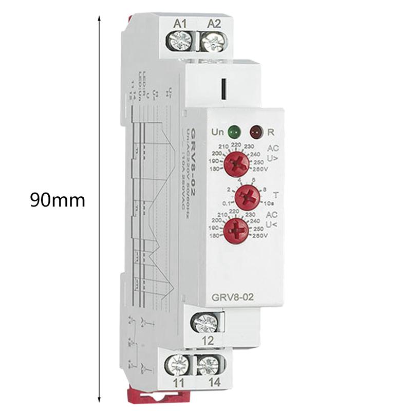 Multi-Function AC//DC 3Knob Din Rail Auto Timer Delay Relay1//2SPDT Control Switch