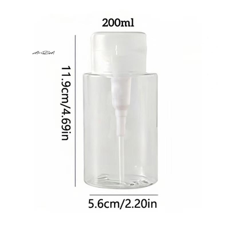 150ml Lockable Refillable Empty Pump Dispenser for Nail Manicure Cleaner Makeup Remover - Secure Press Bottle Container