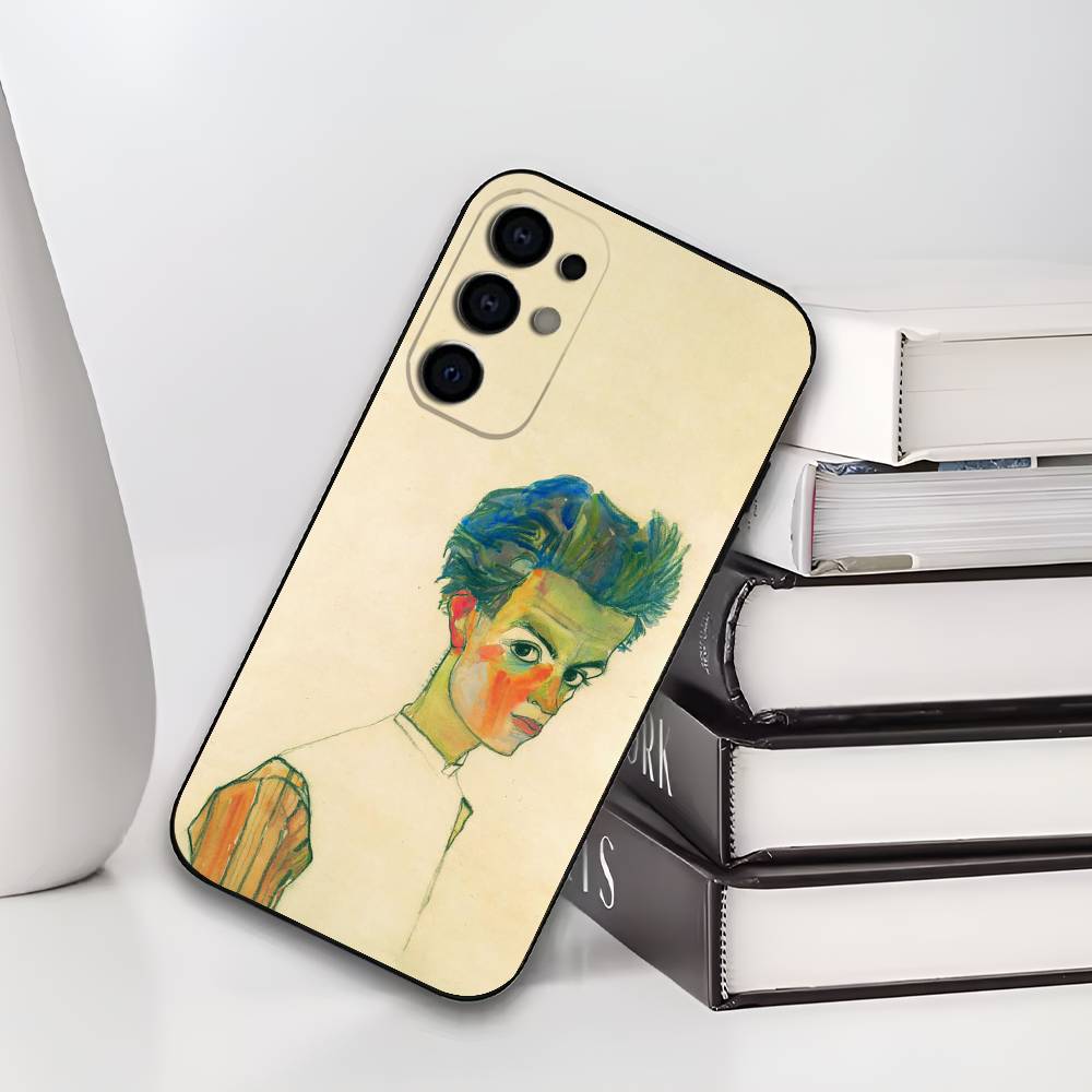 E-Egon S-Schiele Phone Case Silicone Soft For Samsung S25,S24,S21,S22,S23,S30,Ultra,S20,Plus,Fe,Lite