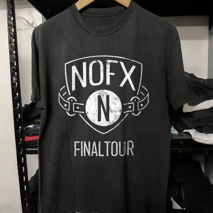 HOT! NOFX Final Tour in Brooklyn, New York Black Heavy Cotton T-Shirt XL
