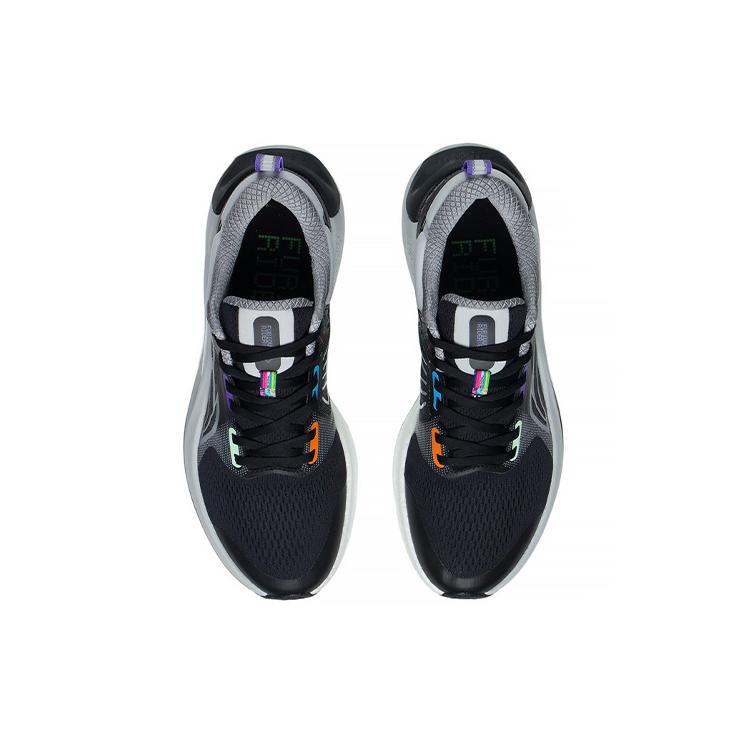 New LiNing Furious Rider 6.0 Support Low Top Running Shoes Men's Black Gray ARZS001-11