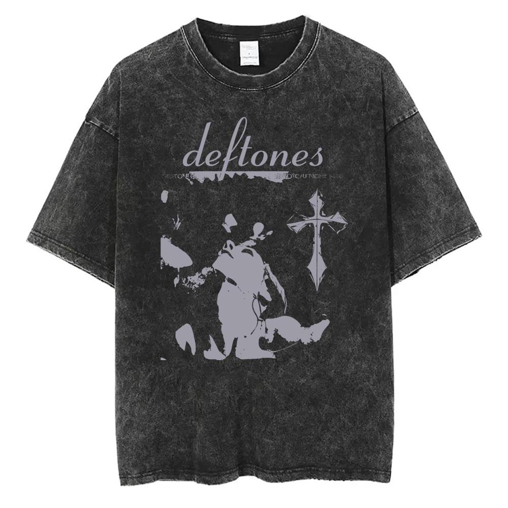 

Washed Vintage Rock Band Deftones White Pony Tshirts Men Women Alternative Heavy Metal Tshirt Mens Cotton Oversized T Shirts S