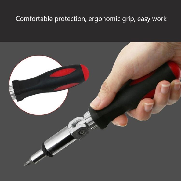 Adjustable Ratchet Screwdriver Rotating Ratchet Screwdriver Multifunction 180 Degree Angled Ratchet Screwdriver