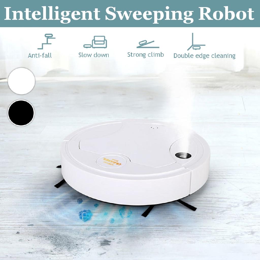 Multifunctional Fully Automatic Smart Robot Vacuum Cleaner USB Charging Sweeping Robot Dry and Wet Mop UV Disinfection Cleaner 3.6V