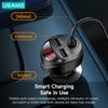 USAMS 3.4A LED Digital Display Car Charger With 3 In 1 Cable Dual USB Phone Charger For iPhone iPad Xiaomi Huawei Samsung Tablet
