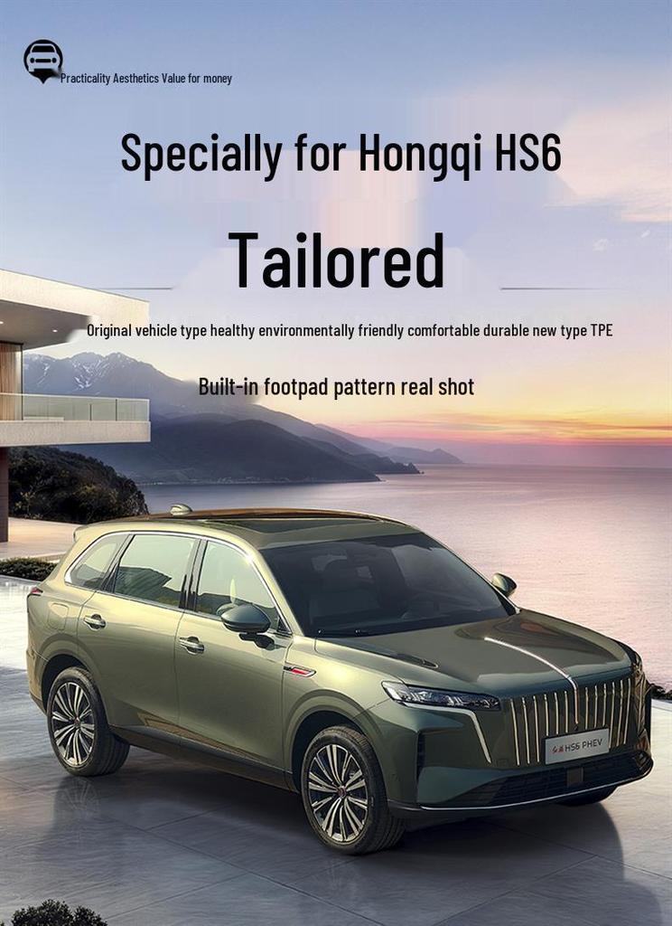 2026 Hongqi HS6 PHEV TPE Full Coverage Floor Mats - Custom Car Carpet Interior.