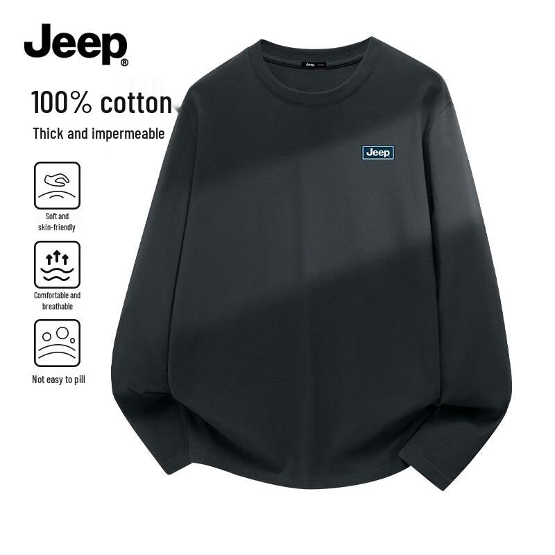 Jeep Men's Pure Cotton Long Sleeve T-Shirt