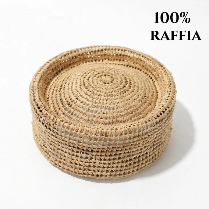 My Extreme Outdoor Activities Women's French 100% Raffia Sun Hats Hand Woven Straw Pillbox Hat Summer Elegant Berets Charming Cocktail Party Medicine Box Hat 56-58Cm