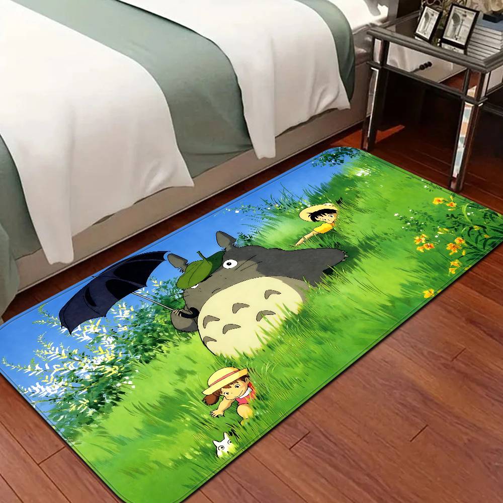 Klassische T-Totoro Cartoon Niedliche Fußmatte Rechteckig Anti-Rutsch Zuhause Weich Badezimmer Matte Eingangstür Innen Außen Matte Willkommens-Fußmatte