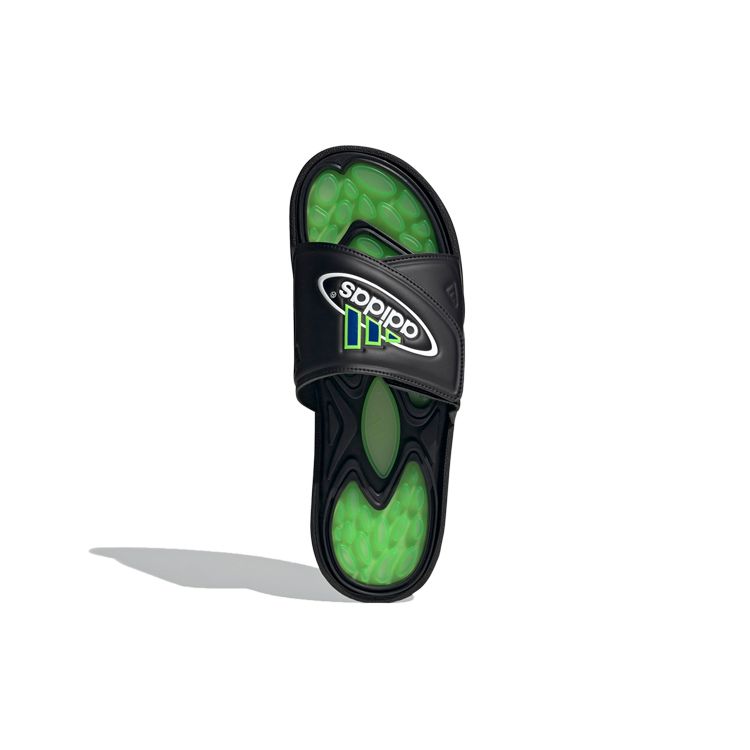 Adidas Reptossage Slides Comfortable Fashion Sports Flat Slip-On Sandals Unisex Sandals Black Green GX3375