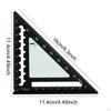 Escuadra de triángulo de 45/90 grados, escuadra de carpintero, profesional, resistente al desgaste, calibre de medición para bricolaje