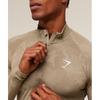 Gymshark Geo Seamless 1 4 Zip Cement Brown Soul Brown A2b3j Nc8v