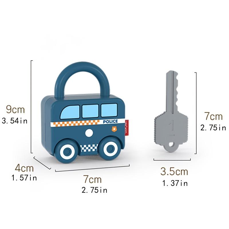 6Pcs Kids Learning Lock Unlock Car Toy With Keys Kids Montessori Educational Toys Learning Locks Matching Games Toy