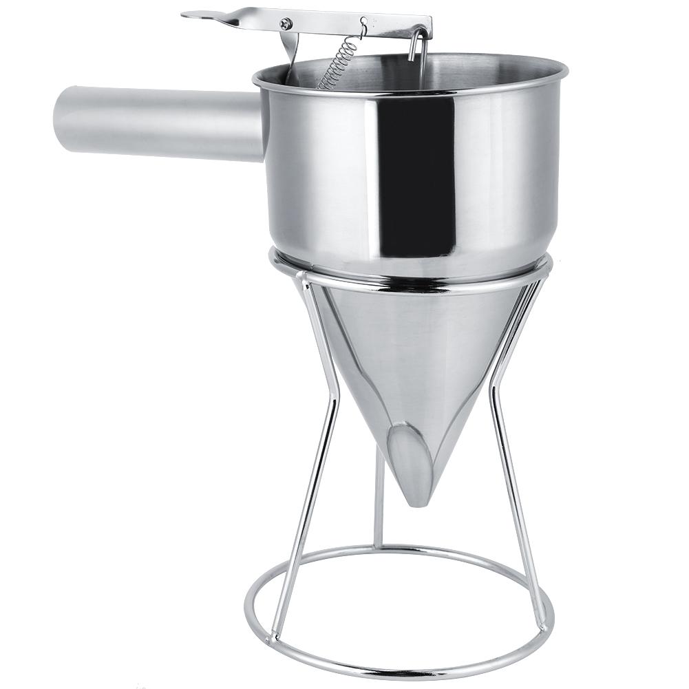 Stainless Steel Funnel Kitchen Cooking Octopus Ball Maiking Funnel with Bracket