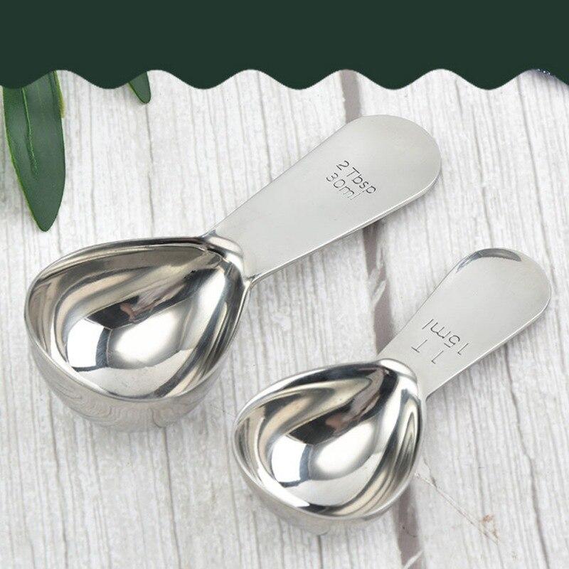 Coffee Spoon With Scale Measuring 304 Stainless Steel Formula Milk Seasoning Spoon Kitchen Supplies