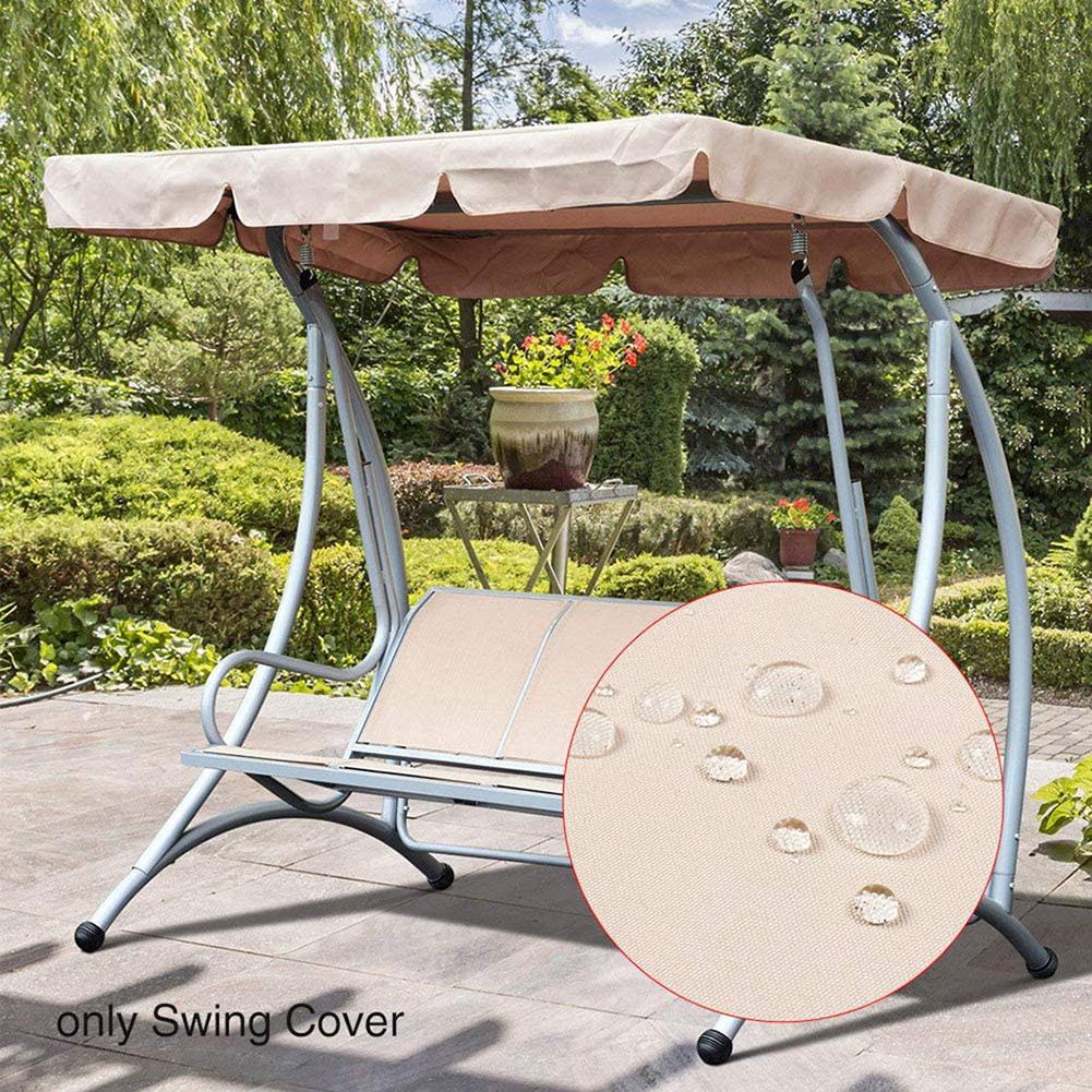 Swing Chair Canopy Replacement Top Cover Swing Chair Cover 2 /3 Seater Waterproof  Dustproof Balcony Garden Swing Chair Cover