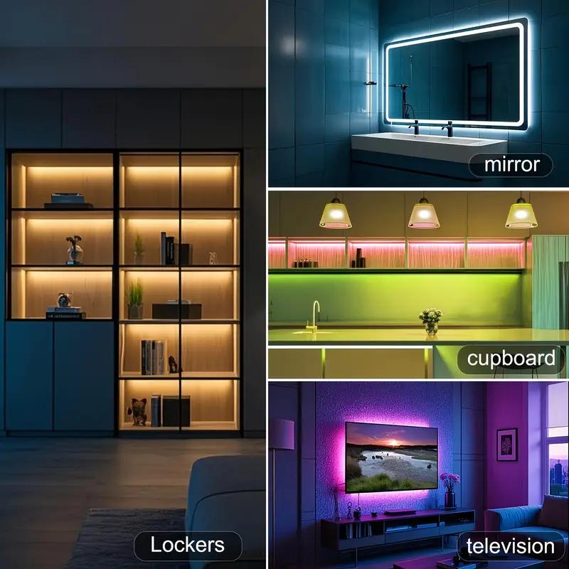 RGB LED Strip Lights with 44-Key Remote Control for Home Bedroom Party Decor TV Backlight Wall Room 1m 3m 5m 10m 20m 30m 40mTape