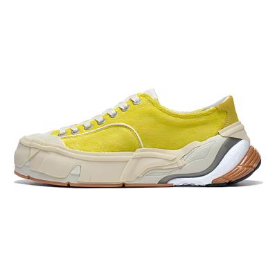 Li Ning Wu Ji Trendy Versatile Non-Slip Shock Absorbing Low-Top Skate Shoes Men Sneakers Yellow AZGT037-6
