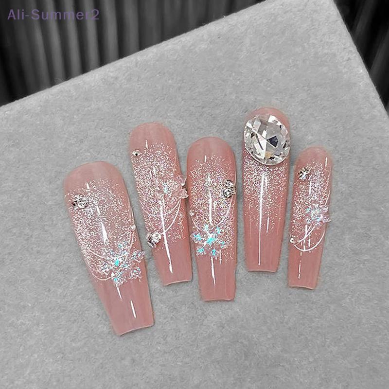 {MX} 50Pcs Christmas Glitter Resin Ice Snow Nail Charms Sparkling White Clear Snowflake Nail Art Decoration Manicure Accessories
