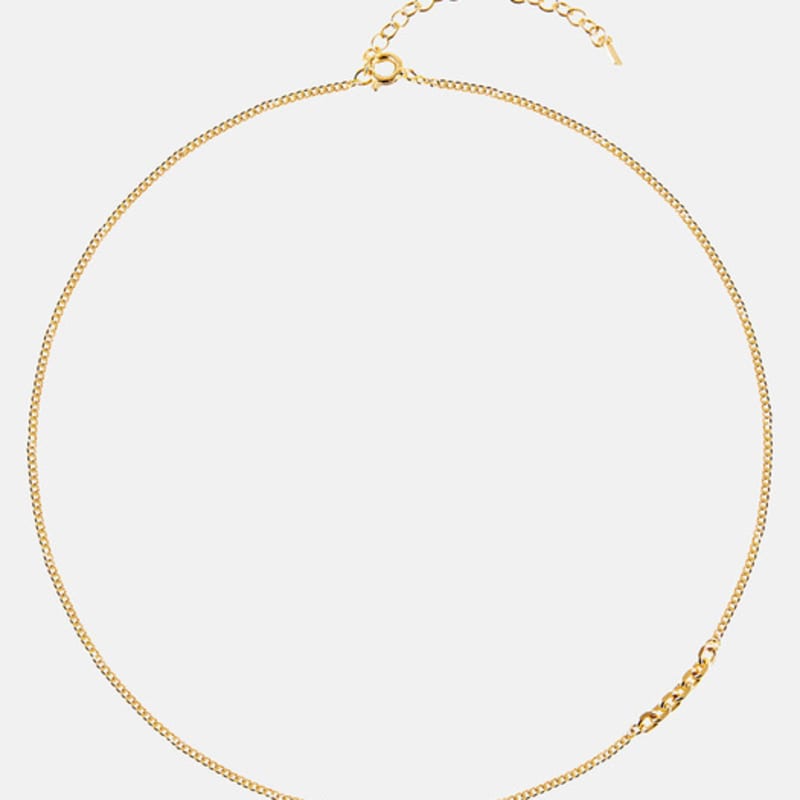 JUDY AND PAUL Louise Simple Chain All-Silver Necklace