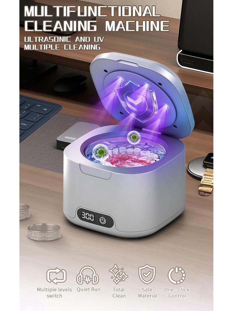 Ultrasonic UV Denture & Jewelry Cleaner for Household Use