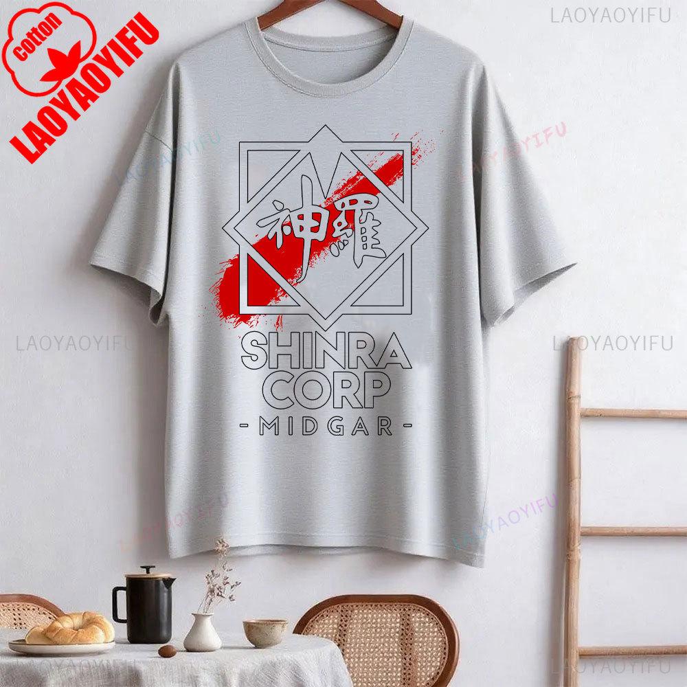 Final Fantasy 7 Sephiroth Soldier Materia Tifa Video Game Shinra Electric Power Company Unisex Printed T-shirt Chocobo Short Sleeve