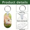 30 Set Oval Sublimation Keychain Blanks Double Sided Heat Transfer Aluminum Keyring with Key Rings and Plastic Clip
