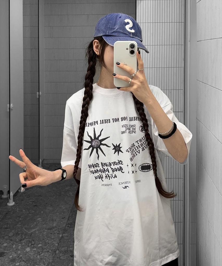 Nasyujeueol Symbol Efort Oversized Short Sleeve T-Shirt 4 Colors