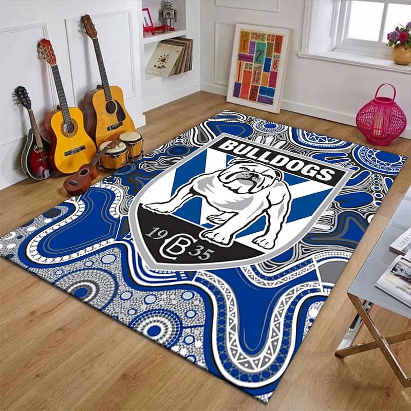 Western Bulldogs Polyester Carpet, Soft Indoor Mat for Office Chair, Living Room, Computer Desk - Decorative Home Office Rug Design
