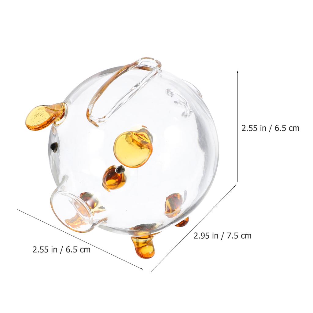 Transparent Creative Piggy Bank Clear Glass Pig Money Pot Desktop Decor Coin Storage Box Glass Piggy Bank Pig Shaped Money Pot