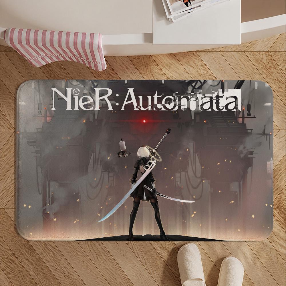 Game-NieR AutomataS Floor Mat Soft Non-Slip Bath Mat, Bedside Carpet, Absorbent Doormat for Home