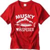 Comfortable Teenagers Round Neck T Shirt Unisex Musky Whisperer Fish Mountain Design Hiphop For Man Top Tees Workout Tshirt