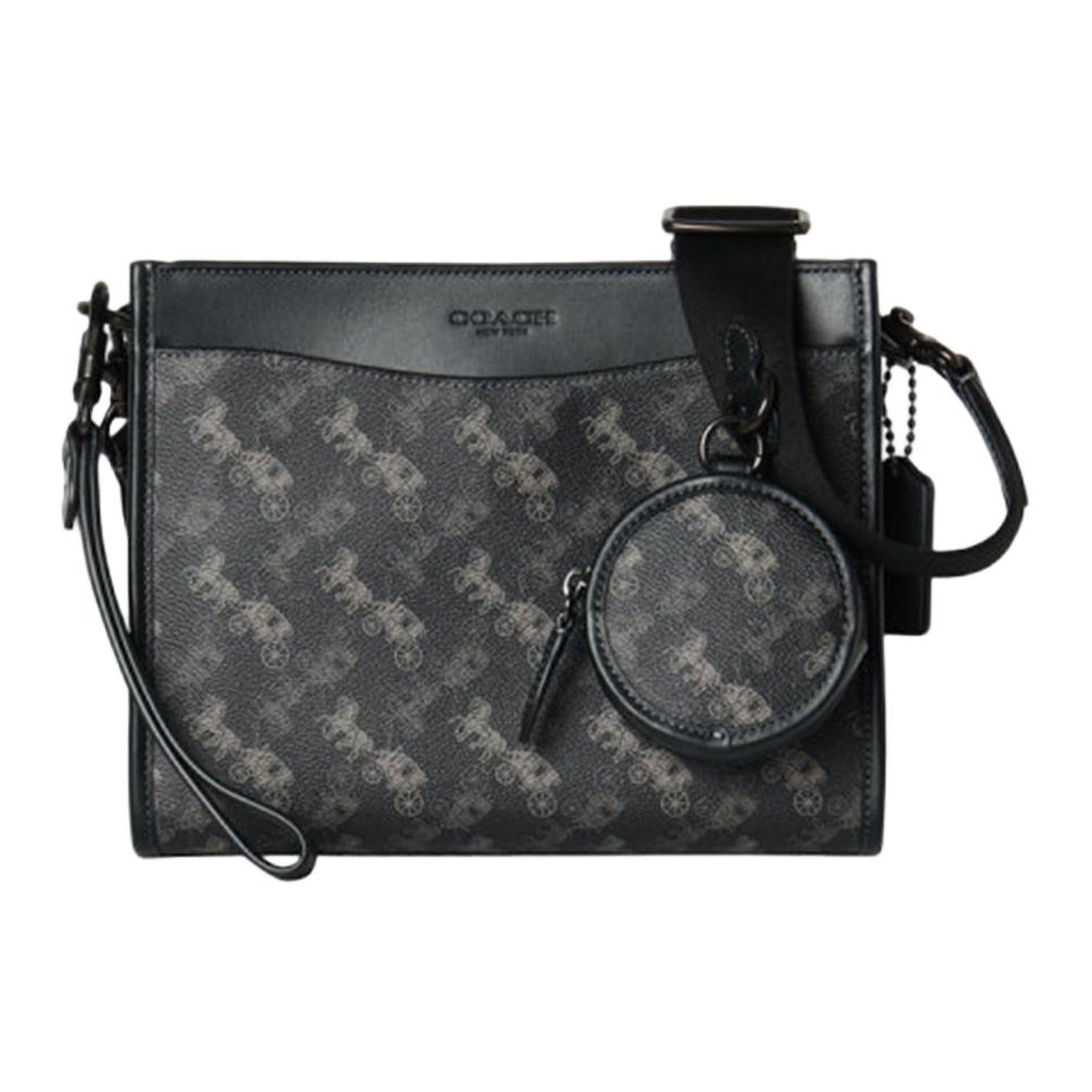 

Coach Hitch 25 Horse And Carriage Pattern Design Faux Leather And Cowhide Medium Crossbody Bag Men crossbody bag Charcoal-Gray CW667-CHR Basic Set (Bag+Dust Bag)