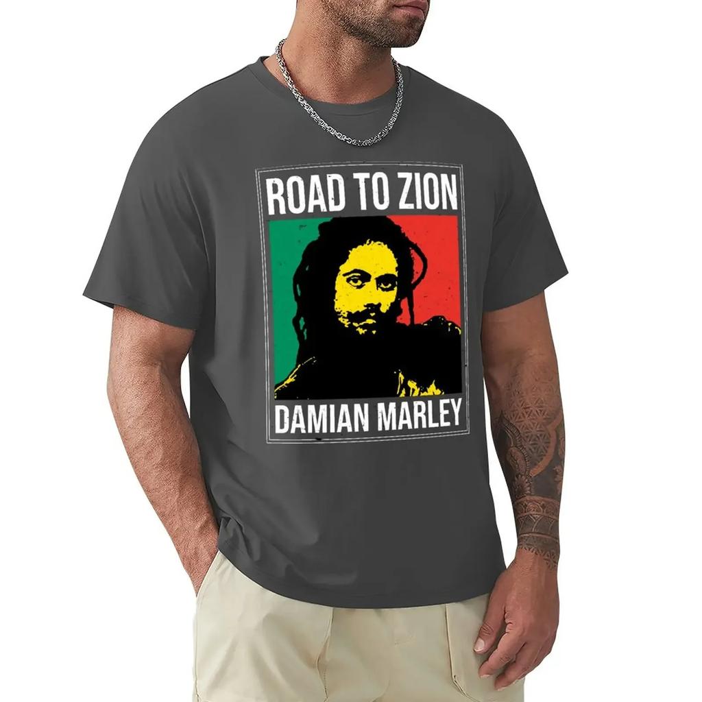 Road To Zion - Damian Marley T-Shirt Quick-drying New Edition Mens Graphic T-shirts Hip Hop