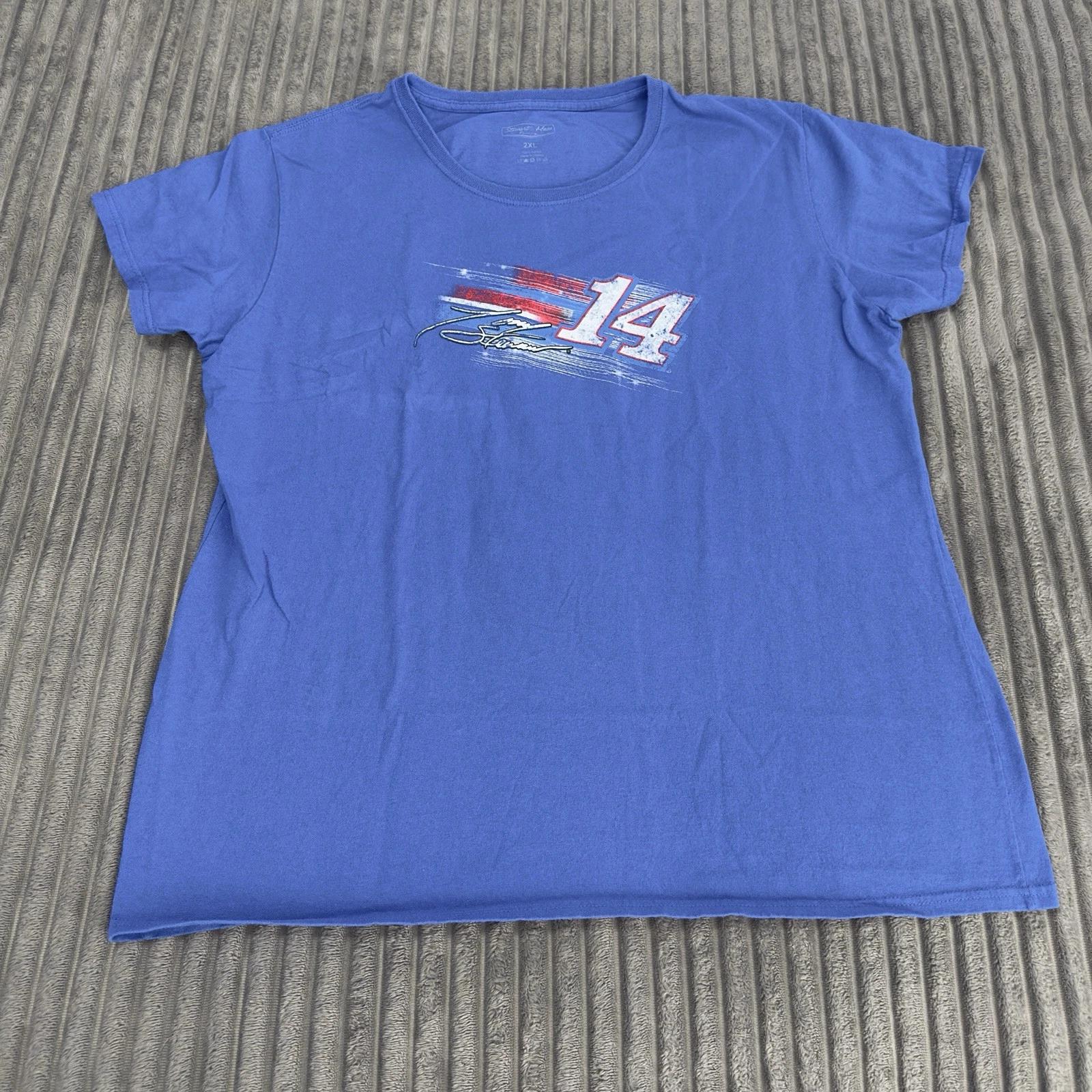 

Tony Stewart T-Shirt Women s XXL Blue NASCAR Hess Racing #14 S