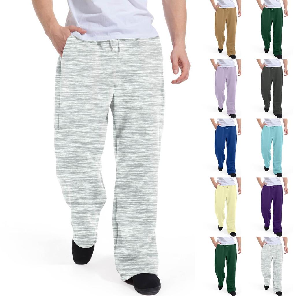 Men's Loose Casual Sweatpants Elastic Waist Drawstring Sports Pants