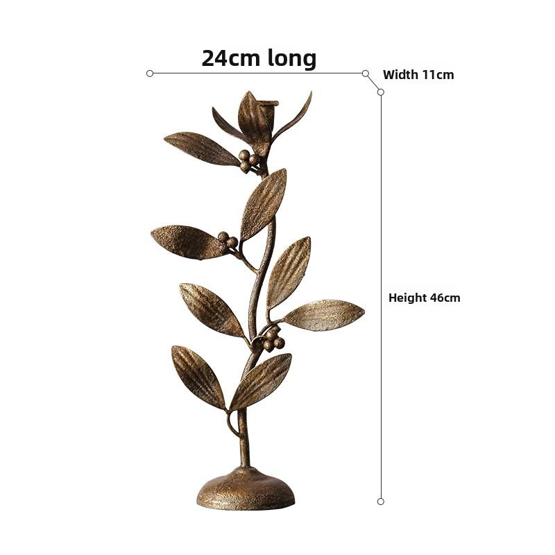1PC Wrought Iron Candle Holder American Retro Ornament B & B Decoration Creative Romantic Candle Holder Shooting Props