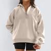 Women's Fashion Casual Long Sleeve Solid Color Hooded Sweatshirt Tops