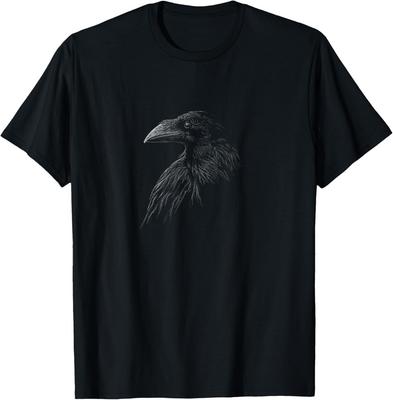 Mystical Black Raven Illustration Crow Artwork T-Shirt Unisex T-Shirt