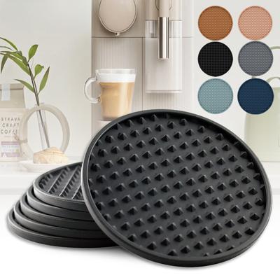 Silicone Cup Mat Irregular Pyramid Cup Mat Round Thick Can Be Equipped with Storage Brackets