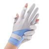 1 Pair Sun Protection Gloves One Size Sunscreen Breathable Anti-Uv Cooling Fabric Slip Gloves For Outdoor Cycling Driving