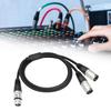 Professional 3Pin Splitter Cable Alloy Connectors Coppered Noise Less Studio Live Auditory Signal Distribution
