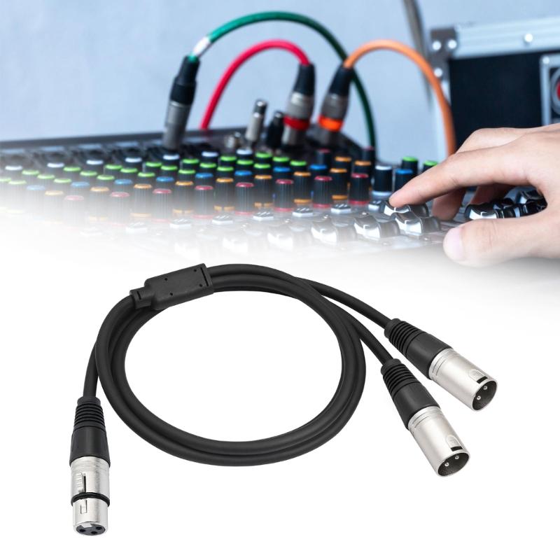 Professional 3Pin Splitter Cable Alloy Connectors Coppered Noise Less Studio Live Auditory Signal Distribution